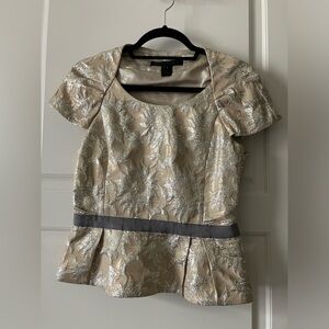 Marc Jacobs Gold Brocade Top